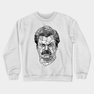 Sketchy Geometric Ron Swanson Crewneck Sweatshirt